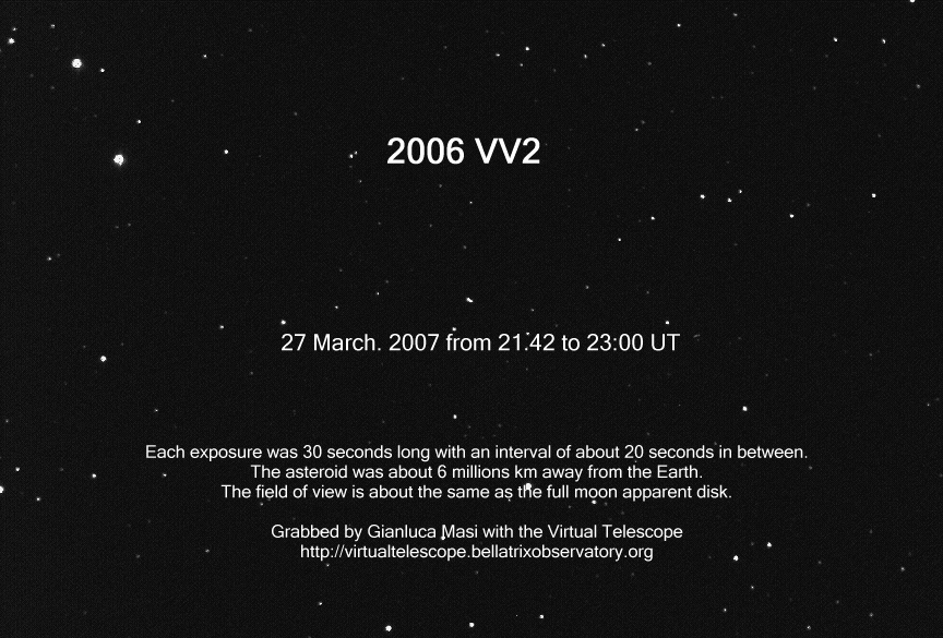 Asteroid 2006 VV2 (2007 close approach)