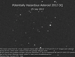Animation of asteroid 2012 OQ