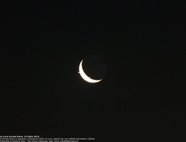 Jupiter and the Moon: the occultation begins