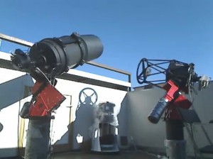 The Celestron C14 (left) and Planewave 17 (right) units.