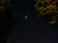 The Moon, Venus and Jupiter