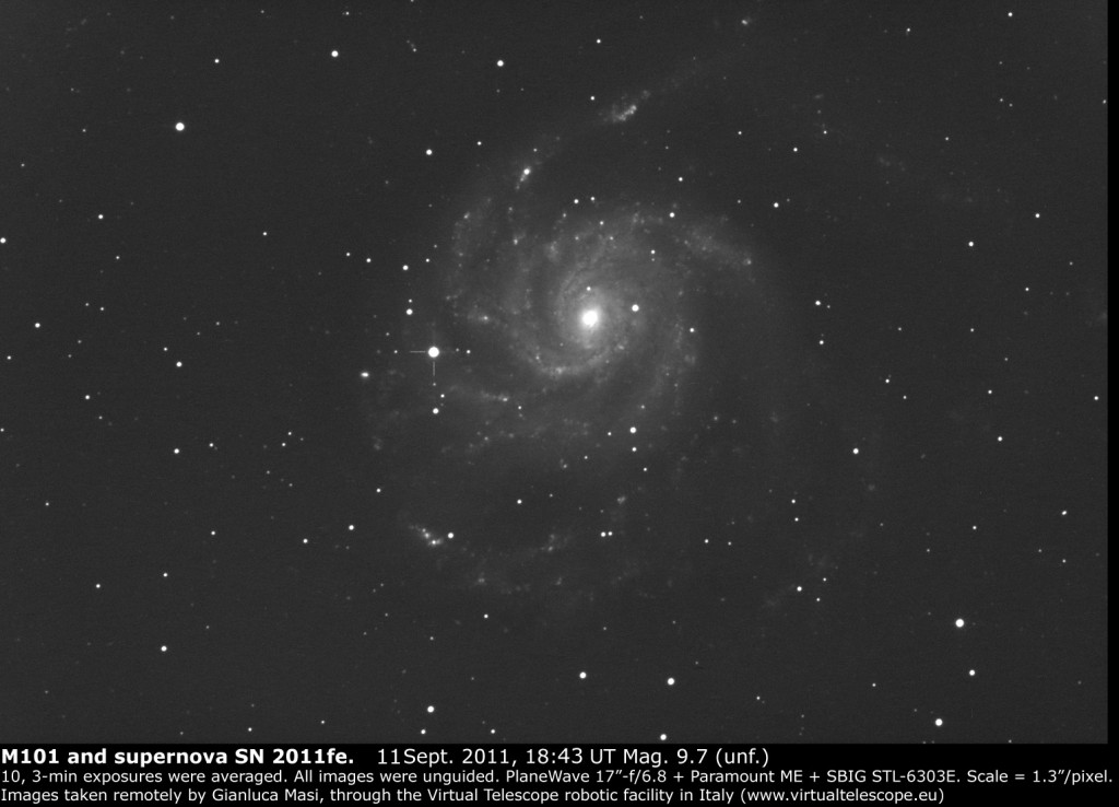 M101 and  SN 2011fe, 11 Sep. 2011