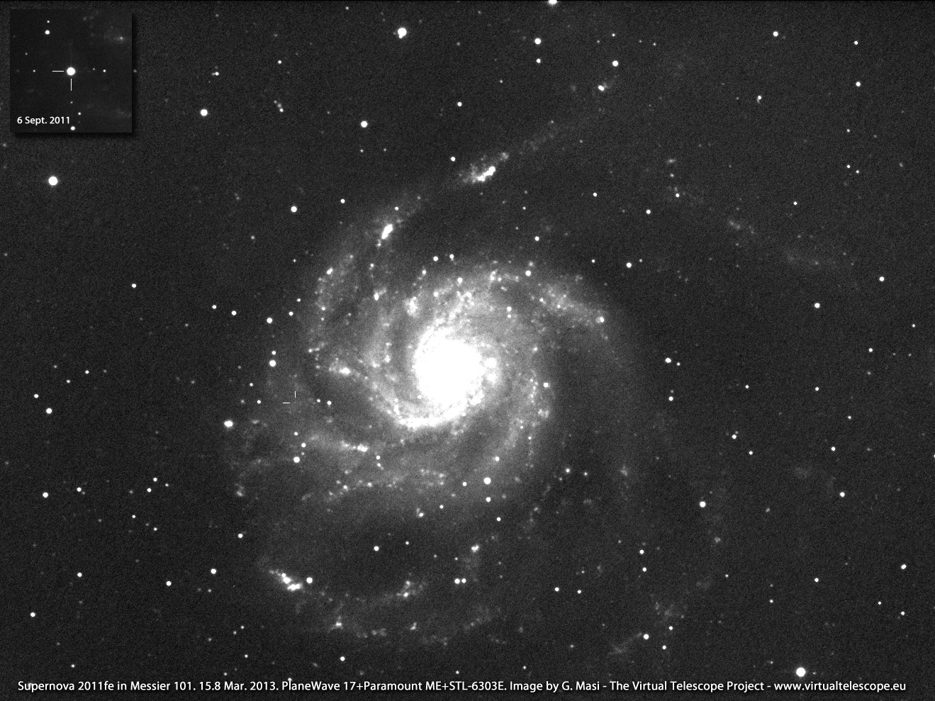 M101 and SN 2011fe, 15 Mar. 2013