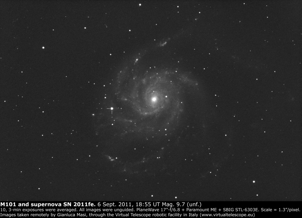 M101 and  SN 2011fe, 11 Sep. 2011