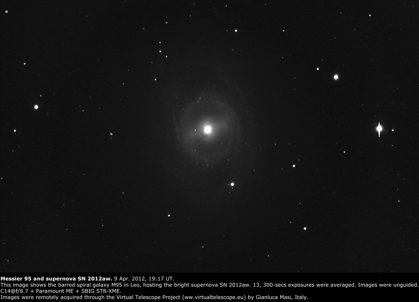 Eastex Astronomy: Supernova in Messier 95