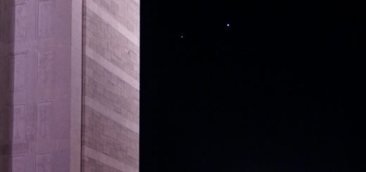 Venus and Jupiter in Rome, EUR, on 13 Mar. 2012