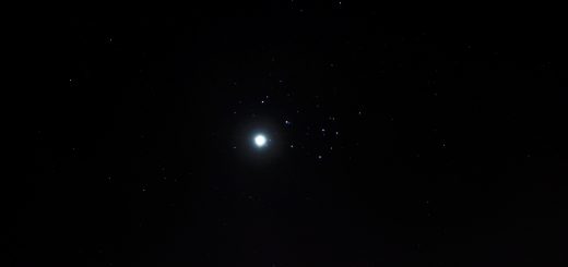 Venus and the Pleiades on 3 April 2012