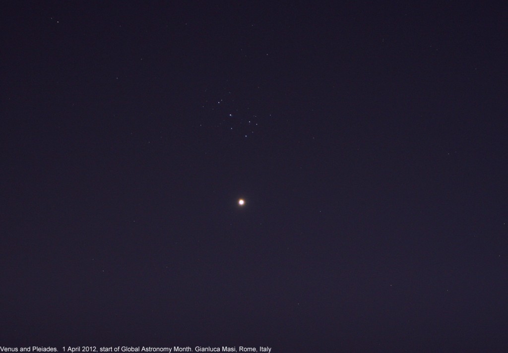 Venus is approaching the Pleiades