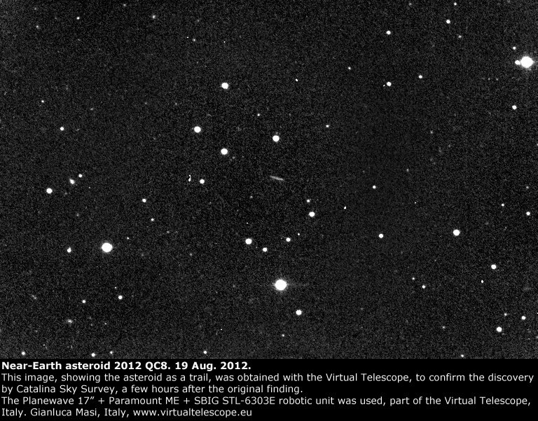 Near-Earth Asteroid 2012 QC8 (19 Aug. 2012)