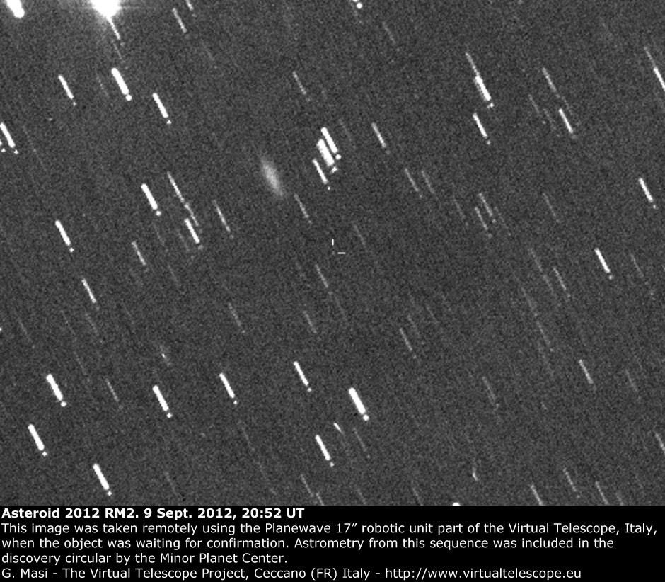 Asteroid 2012 RM2 (9 Sept. 2012)