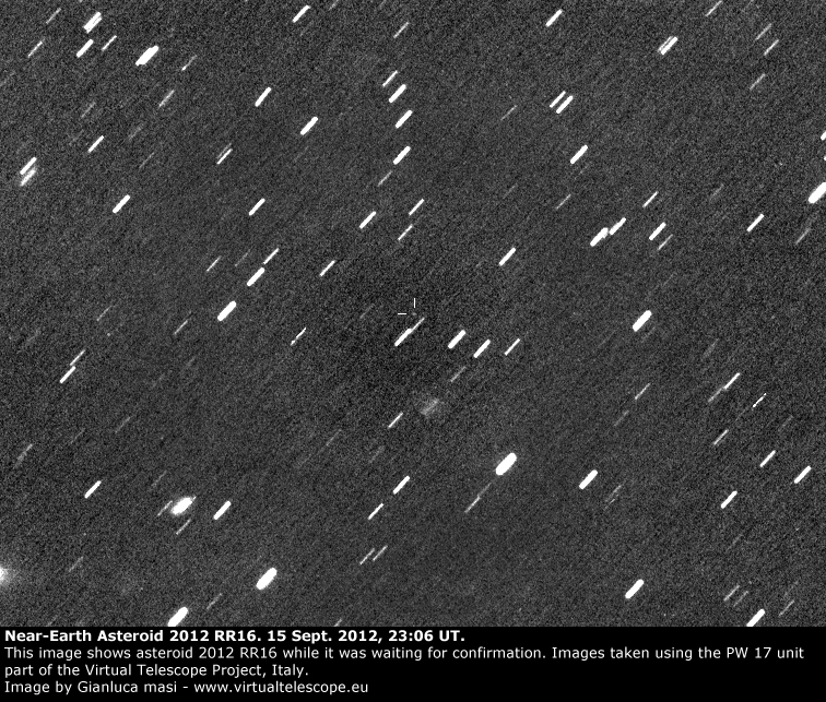 Near-Earth asteroid 2012 RR16 (15 Sept. 2012)