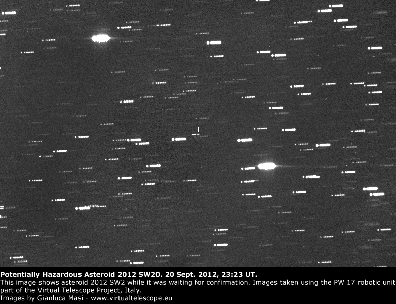 Potentially Hazardous Asteroid 2012 SW20 (20 Sept. 2012)