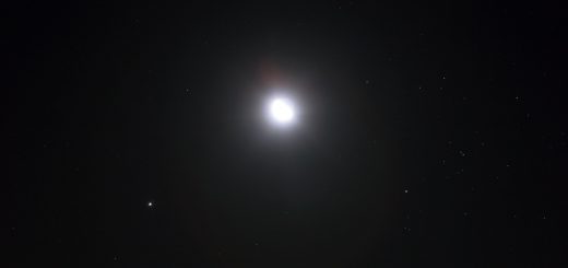 The Moon, Jupiter and Aldebaran: 8 Sept. 2012