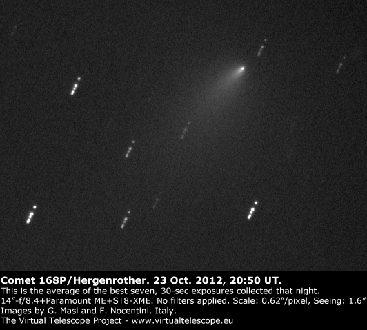 Comet 168P. 23 Oct. 2012, 20:50 UT