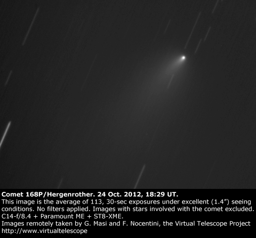 Comet 168P. 24 Oct. 2012, 18:29 UT
