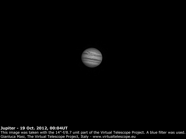 Jupiter: 19 Oct. 2012
