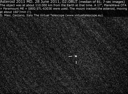 Near-Earth asteroid 2011 MD