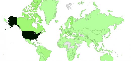 Geographical distribution of our visitors from 1 Sept. to 31 Dec. 2012