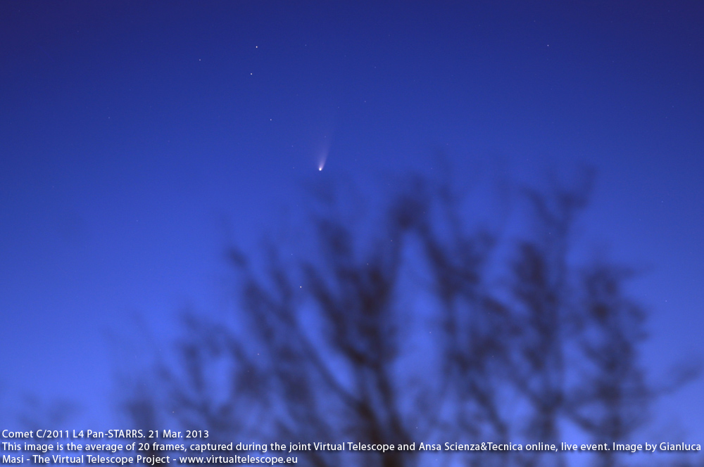 Comet Pan-STARRS imaged on 21 Mar. 2013