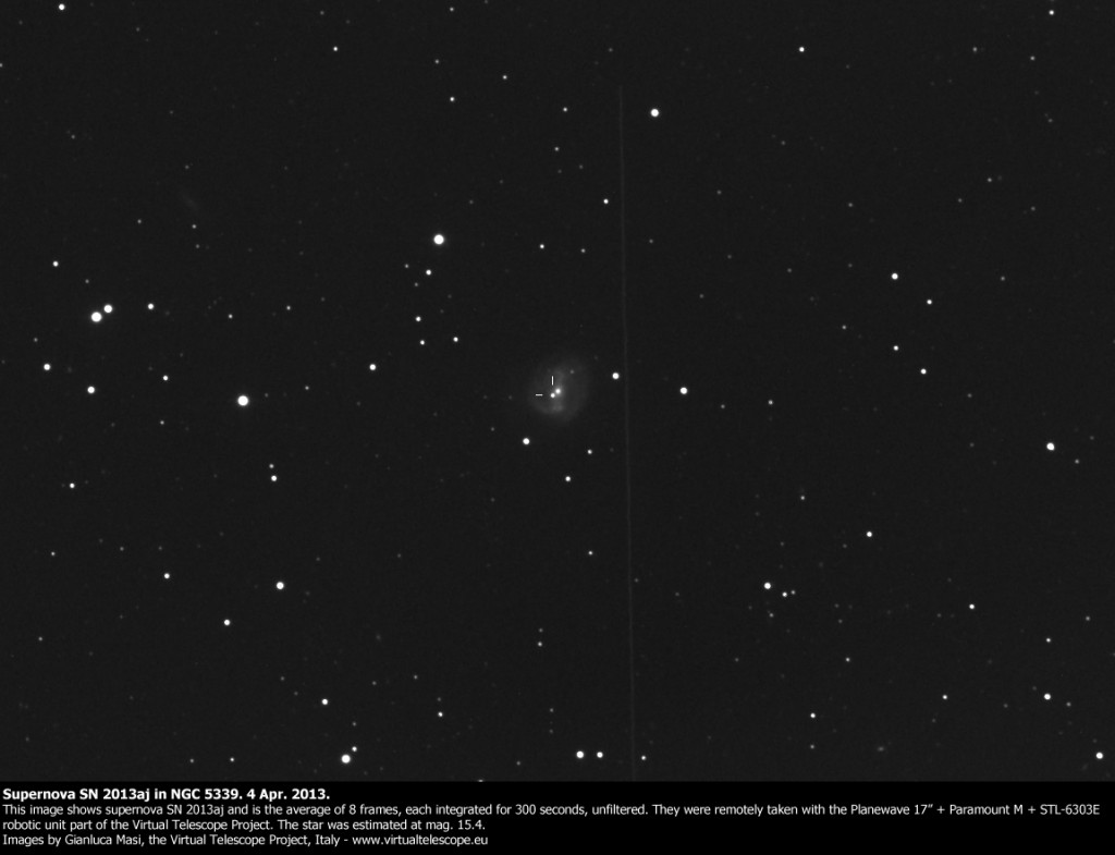 Supernova SN 2013aj in NGC 5339: 4 Apr. 2013