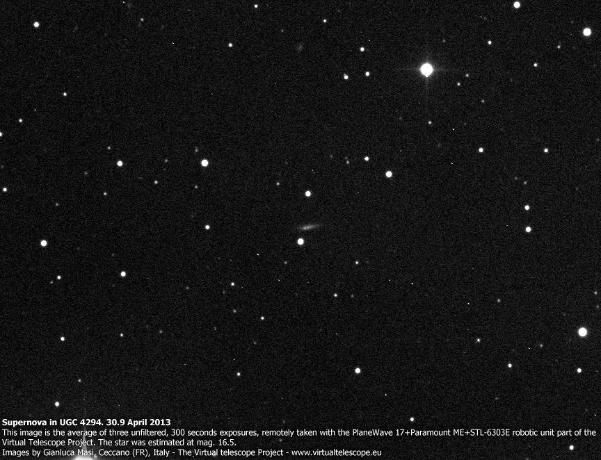 Supernova in UGC 4294 - 30 Apr. 2013