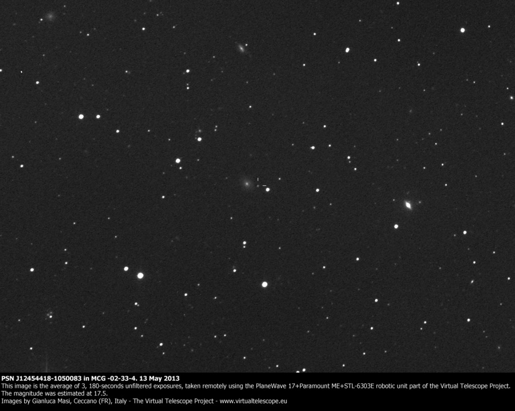 PSN J12454418-1050083 in MCG -02-33-4. 13 May 2013