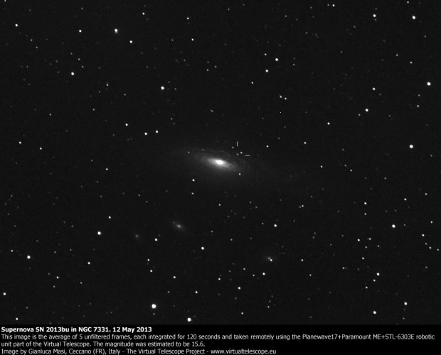 Supernova 2013bu in NGC 7331 12 May 2013 The Virtual Telescope