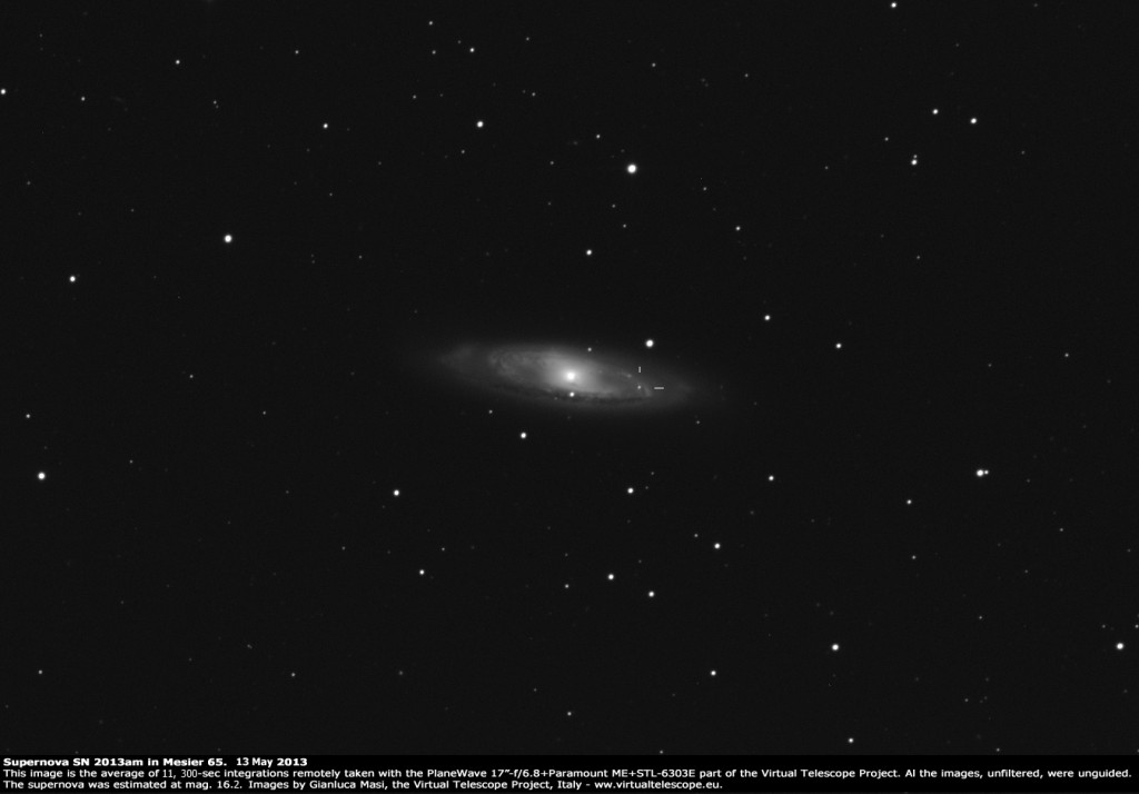 Supernova SN 2013am in Messier 65: 13 May 2013