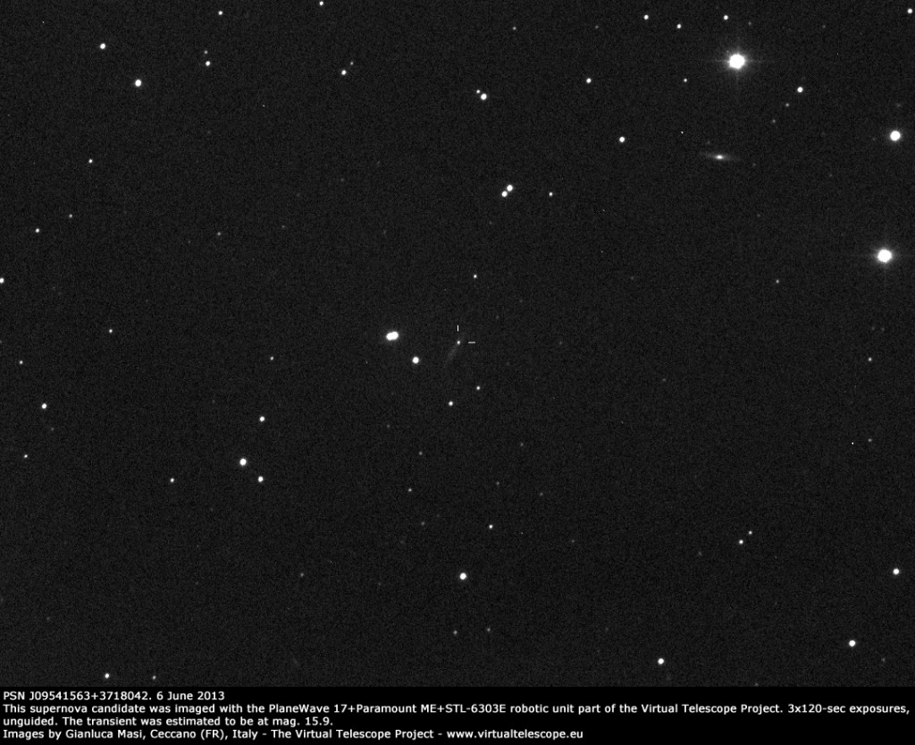 PSN J09541563+3718042: supernova candidate (6 June 2013)