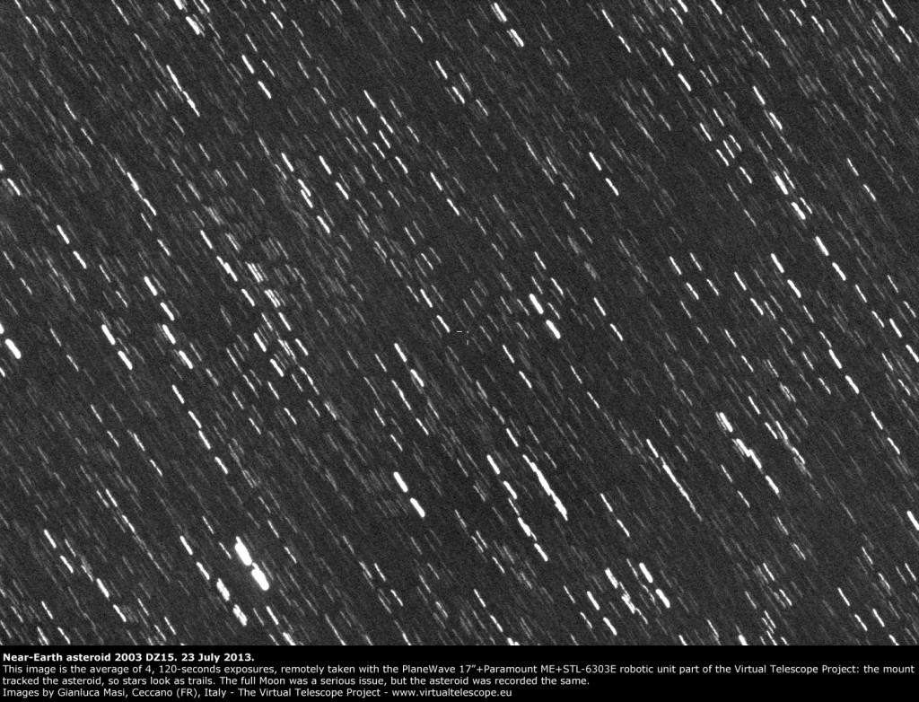 Near-Earth asteroid 2003 DZ15: 23 July 2013