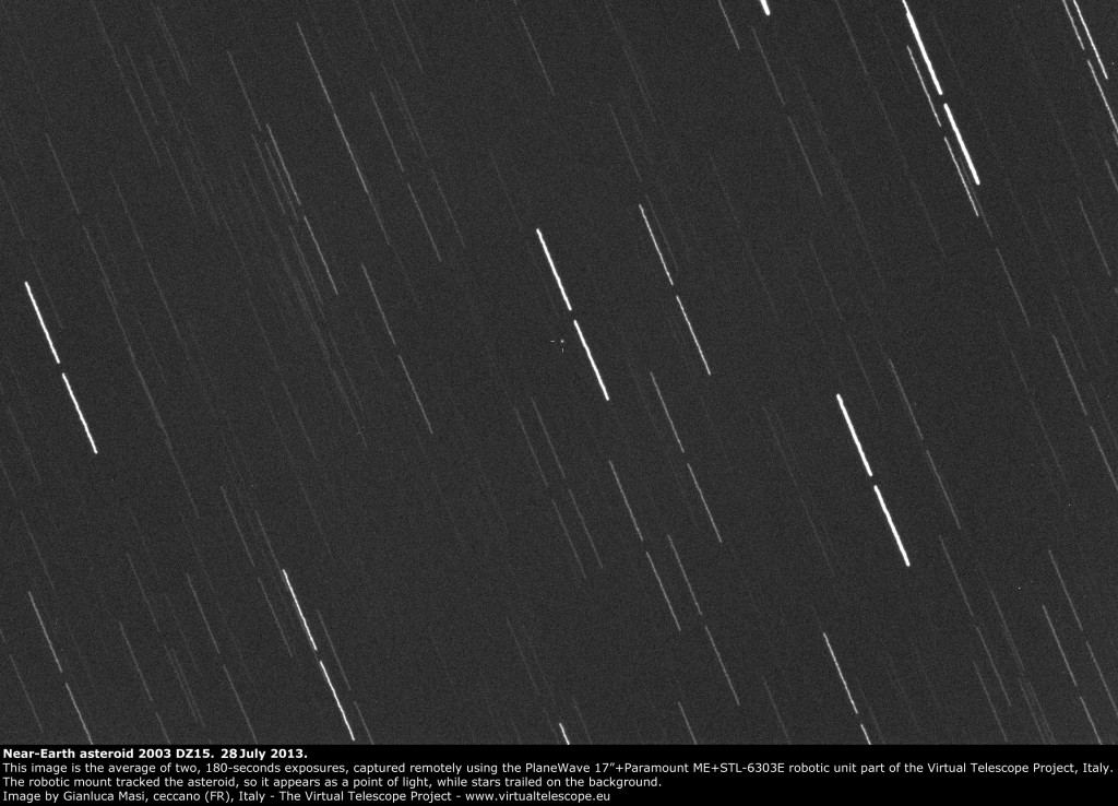 Near-Earth asteroid 2003 DZ15: 29 July 2013