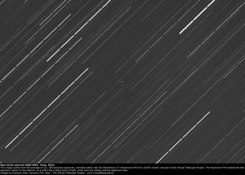 Near-Earth asteroid 2005 WK4: 7 Aug. 2013