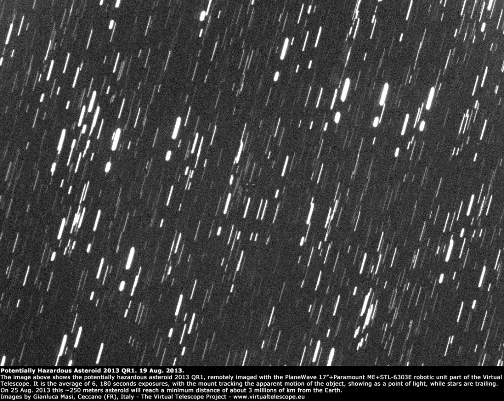 Potentially Hazardous Asteroid 2013 QR1: 19 Aug. 2013