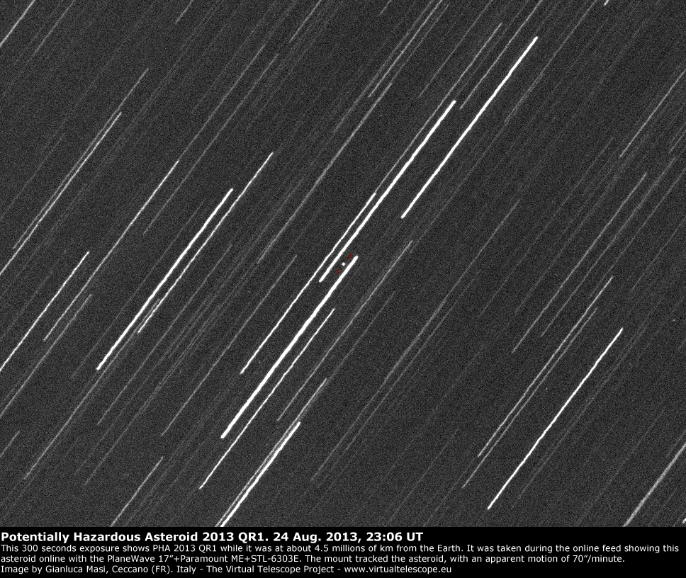 Potentially Hazardous Asteroid 2013 QR1: 24 Aug. 2013
