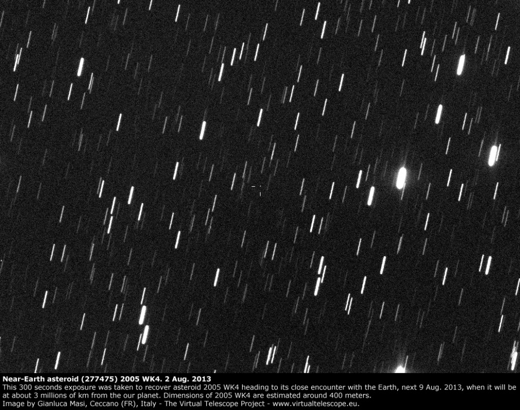 Near-Earth asteroid (277475) 2005 WK4: 2 Aug. 2013