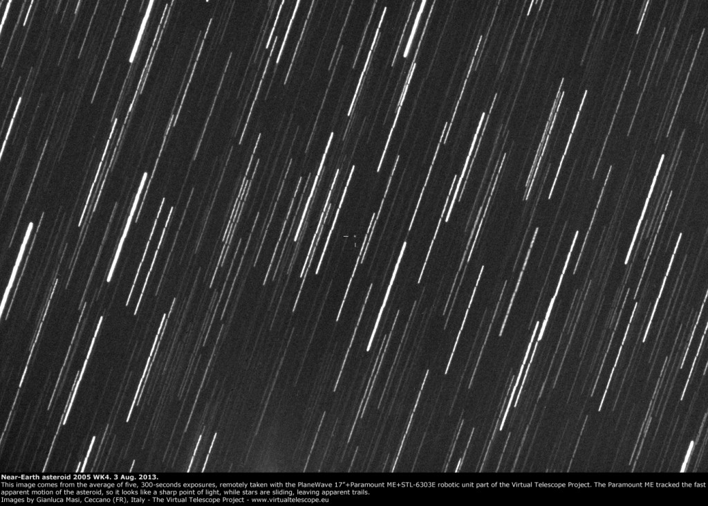 Near-Earth asteroid (277475) 2005 WK4: 3 Aug. 2013