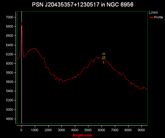 PSN J20435357+1230517 in NGC 6956: spectrum