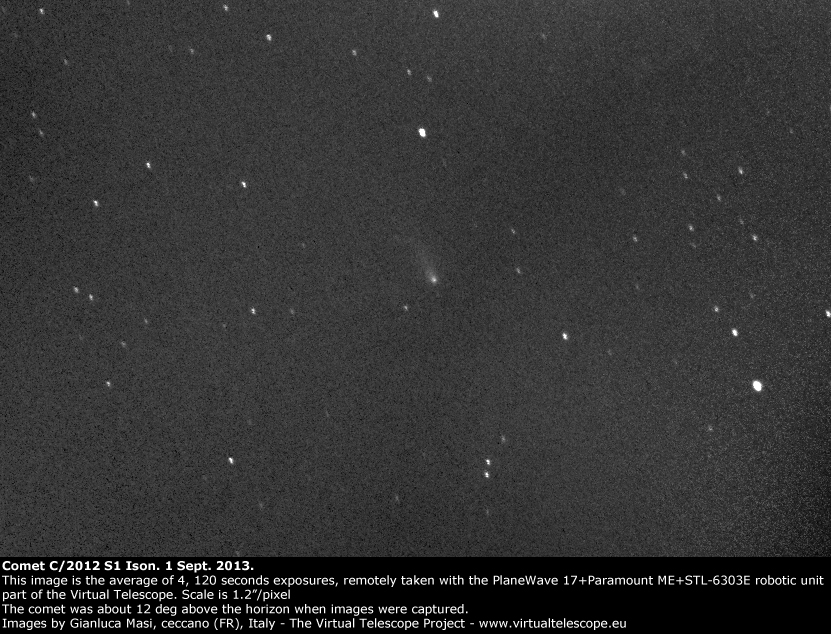 Comet C/2012 S1 Ison: 1 Sept. 2013