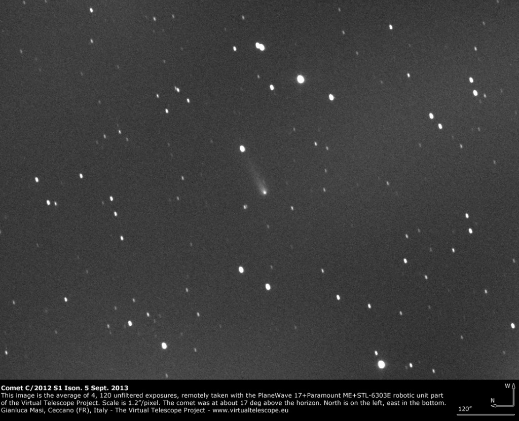 Comet C/2012 S1 Ison: 5 Sept. 2013