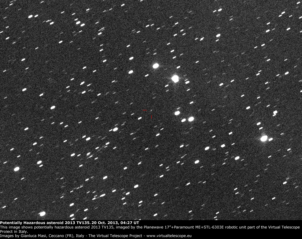 Potentially Hazardous Asteroid 2013 TV135: 20 Oct. 2013
