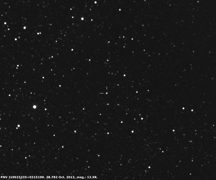 Possible Nova PNV J19023335+0315190: 28 Oct. 2013