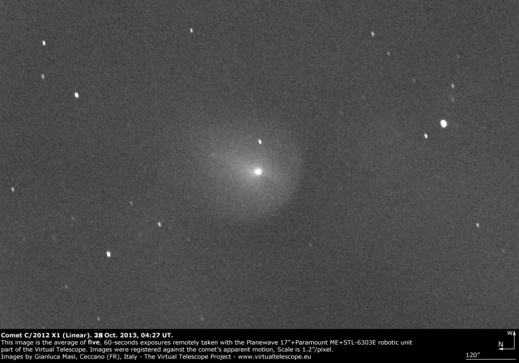 Comet C/2012 X1 Linear: 28 Oct. 2013