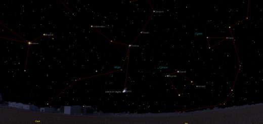 Comet Ison and Spica: 18 Nov. , 04:30 UT as visible from Rome but indicative for a wide range of locations