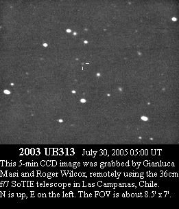 2003 UB313 (now Eris): 30 July 2005
