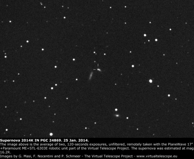 Supernova SN 2014K in PGC 24869: 25 Jan. 2014