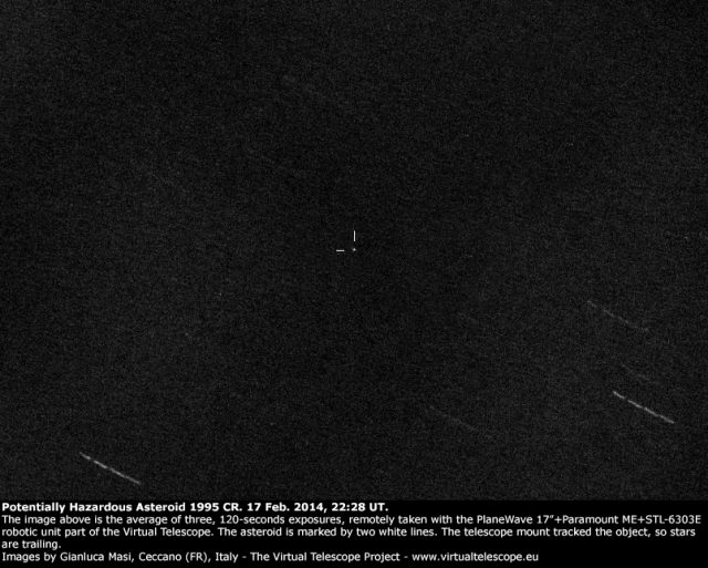 Potentially Hazardous Asteroid 1995 CR: 17 Feb. 2014