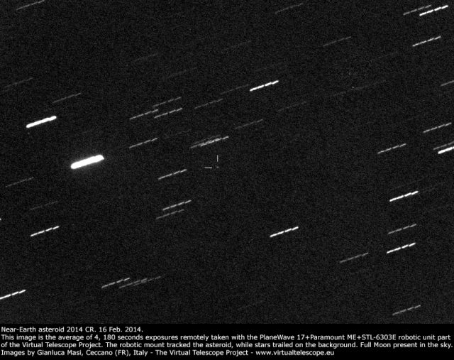 Near-Earth asteroid 2014 CR: 16 Feb. 2014