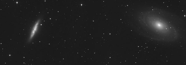Messier 81 and Messier 82, the latter hosting supernova SN 2014J