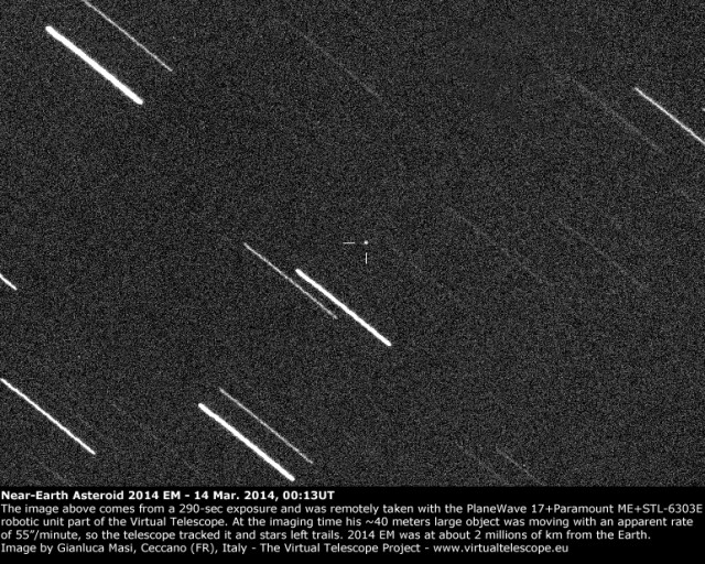 Near-Earth Asteroid 2014 EM: 14 Mar. 2014