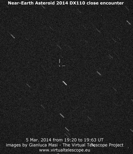 Near-Earth Asteroid 2014 DX110: a movie (5 Mar. 2014)